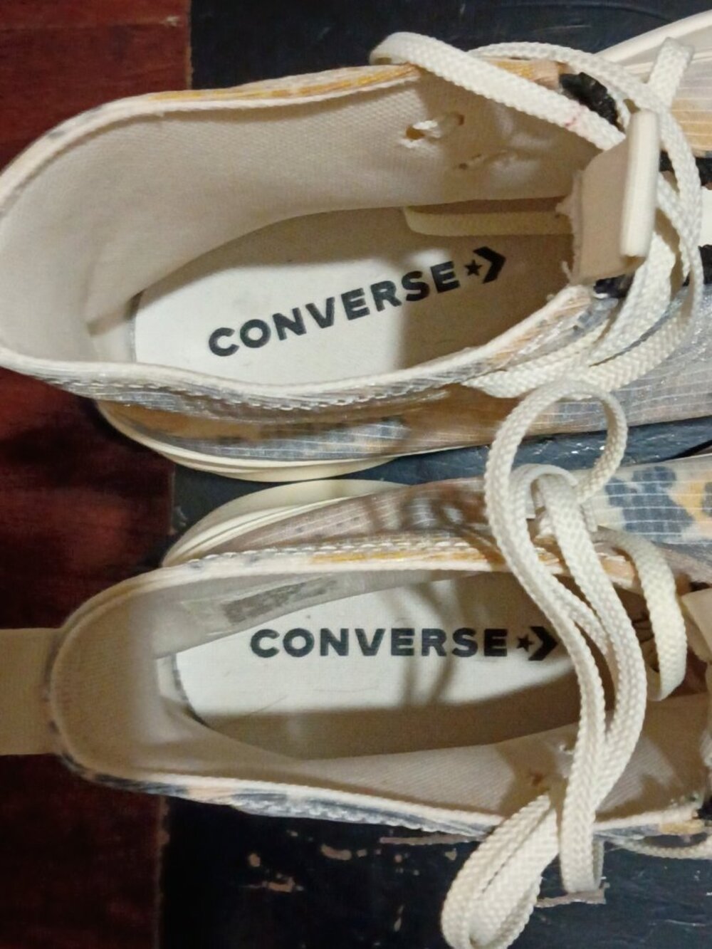 Converse Run Star Hike Womens Sz 10 'Washed Florals' White Beige Shoes 170776C - Picture 11 of 14